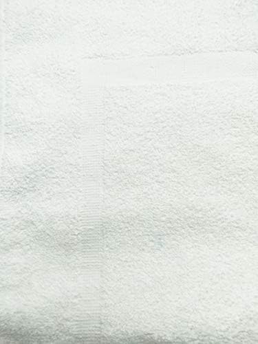 2 Pack White Bath Mats - 100 Ring-Spun Cotton 20x30 Inches