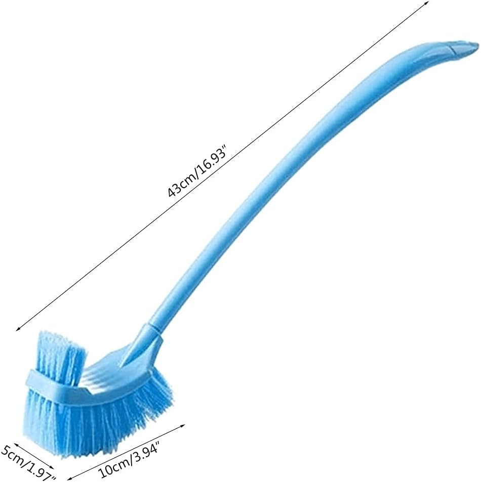 Long Handle Double Sided Toilet Brush with Holder 1