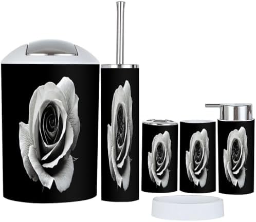 Bathroom Accessory Set 6 Piece Boho Style