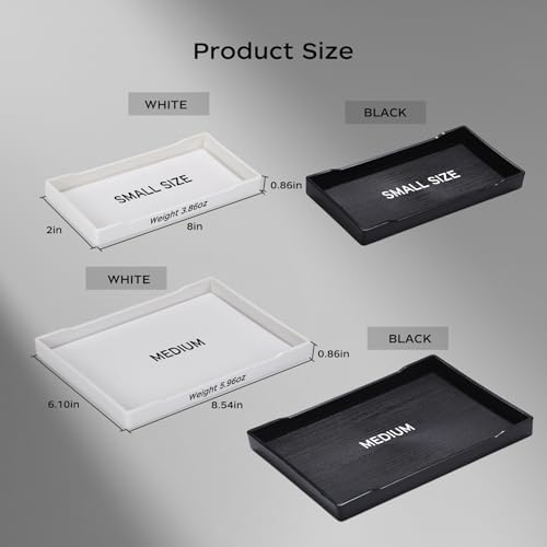 WANYISHUN 2-in-1 Bathroom Tray - Small Medium White