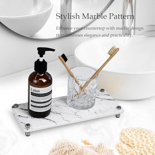 MASHDE Stone Drying Tray - 11 x 47 White Marble 1