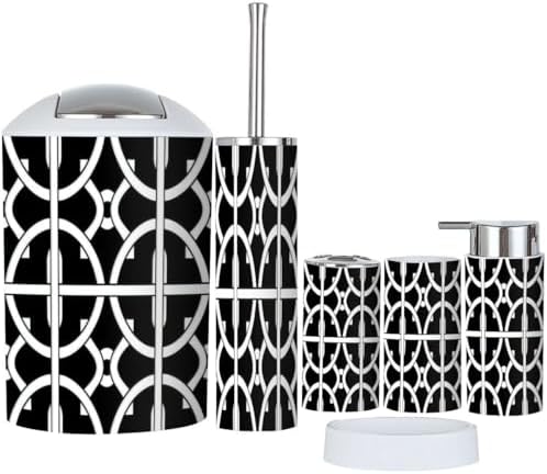 Boho Circles Bathroom Accessory Set 6 Piece
