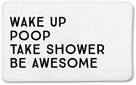 KXO Funny Bath Mat with Words 31x20 Inches