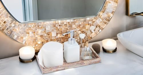 PEMAR Mother of Pearl Vanity Tray Set of 2