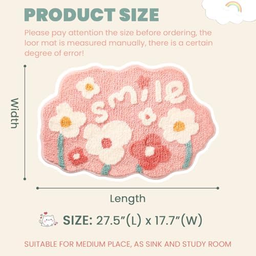 Loismood Flowers Absorbent Bath Rug