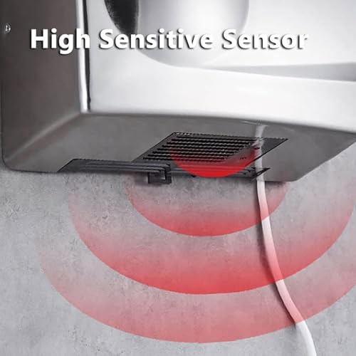 QIANMEI Heavy-Duty Stainless Steel Hand Dryer 1500W Automatic Sensor