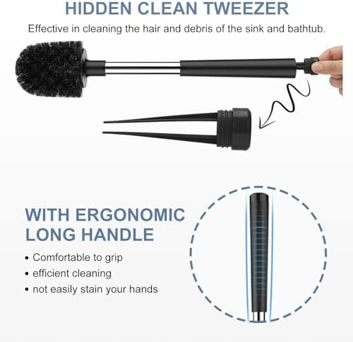 SetSail Toilet Brush and Plunger Set with Automatic Lid