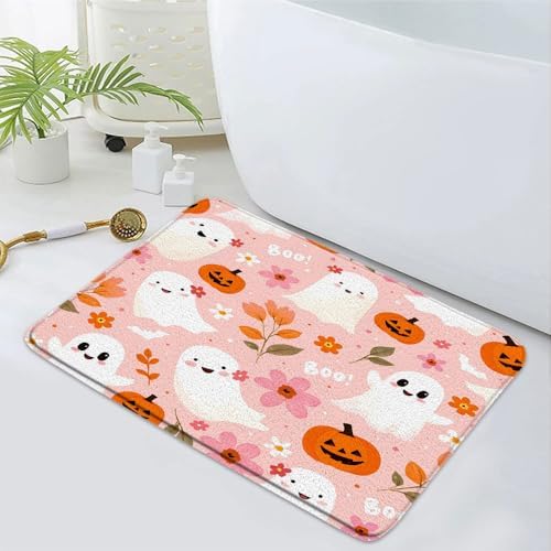 Halloween Ghost Bath Mat 16x24 Inch Non-Slip