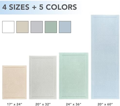 Arkwright 100 Cotton Bath Rug - Green 20x32 in 1