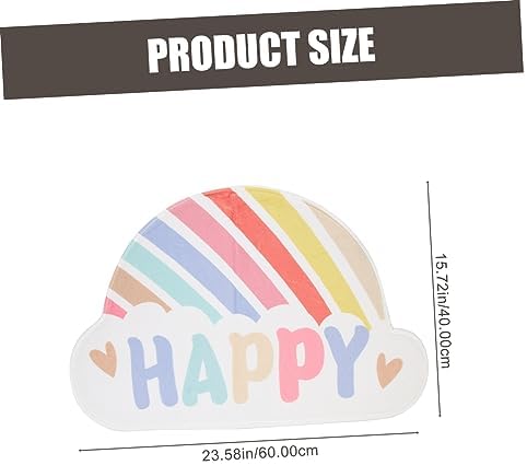 Cabilock Rainbow Bath Mat Kids Welcome Doormat Rug