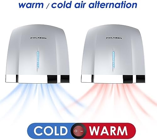 POLASEN Hand Dryers Pack of 2 Silver 110V ADA Compliant