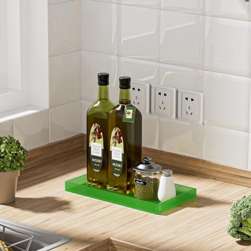 Emerald Green Acrylic Vanity Tray 12x6 for Bathroom and Vanity