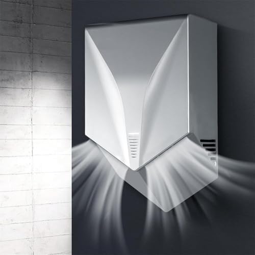 Commercial Wall Mounted Hand Dryer with Sensor 1500W Quick Dry Time Silver
