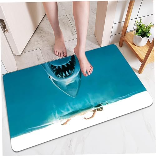 16x24 Waterproof Shark Decor Rug for Bathroom