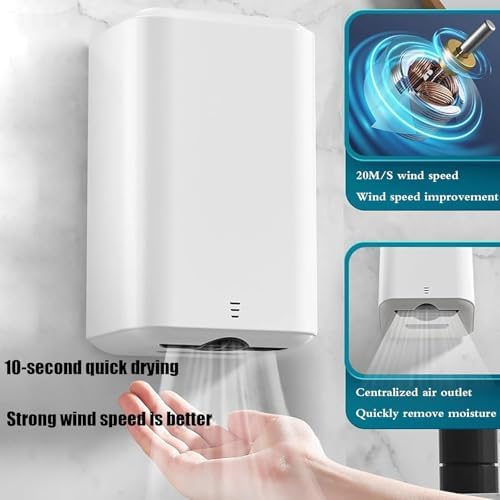 Quiet Touchless Hand Dryer for Home and Bathroom Use