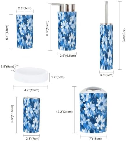 Boho Style Bathroom Accessory Set 6 Pieces