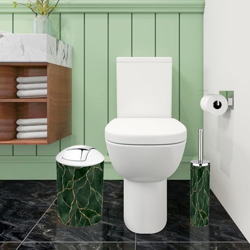 TRANQDEHOM Boho Green Bathroom Accessory Set 6 Piece