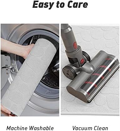 COCOER Super Absorbent Bath Mat with Rubber Backing 16x24 Gray