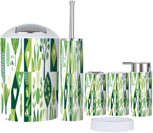 Boho Bathroom Accessory Set with 6 Pieces