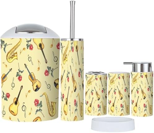 Boho Musical Bathroom Accessory Set 6 Piece 1