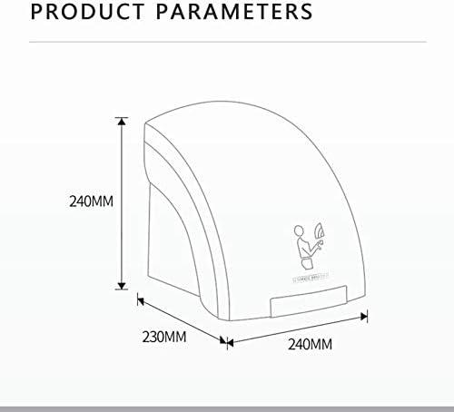 Commercial Touchless Hand Dryer 1800W High Speed Wall Mounted