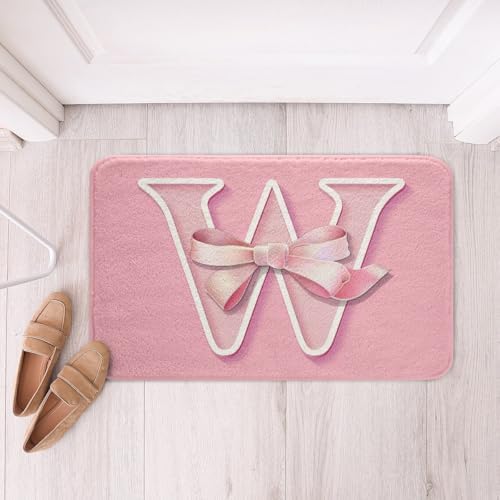 jejeloiu Dreamy Bow Bath Mat 16x24 Teen Girl Gift