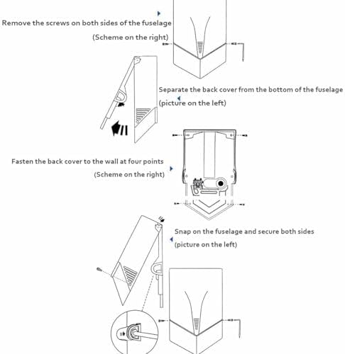 COYEUX 1500W Commercial Wall Mounted Hand Dryer with Sensor