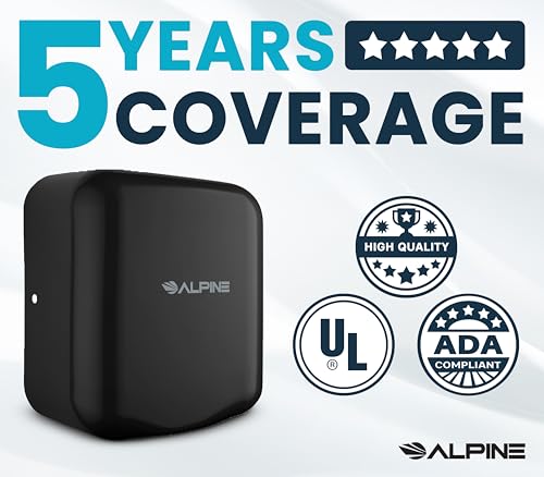 Alpine Hand Dryers 2 Pack High Speed 110-120V Stainless Steel ADA Compliant