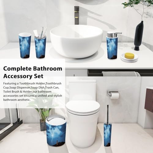 Boho Bathroom Accessories Set 6 Piece Modern
