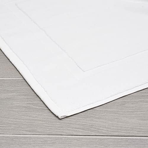 Pacific Linens Bath Mats Set of 2 - White 100 Cotton