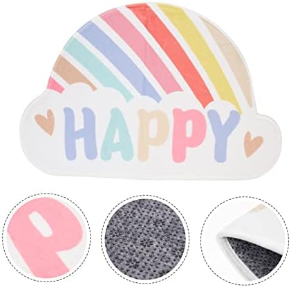 Cabilock Rainbow Bath Mat Kids Welcome Doormat Rug