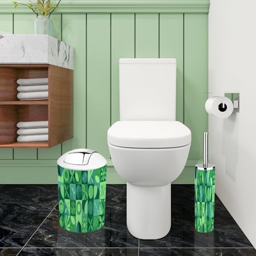 Boho Green Bathroom Accessory Set 6 Piece