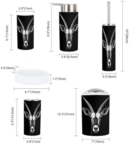 Boho Bathroom Accessory Set 6 Piece Modern