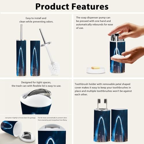 TRANQDEHOM Bathroom Accessory Set 6 Piece