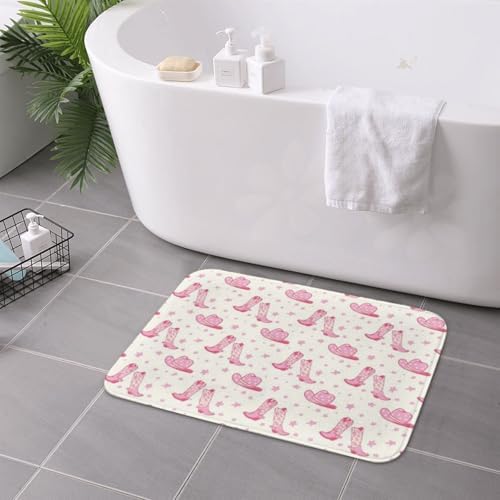 Waaqied Western Style Non-Slip Bath Mat for Kids and Adults