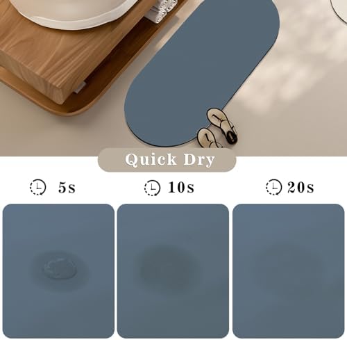 Eanpet Quick Dry Bath Mat Nonslip Blue 1