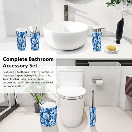 Boho Style Bathroom Accessory Set 6 Pieces