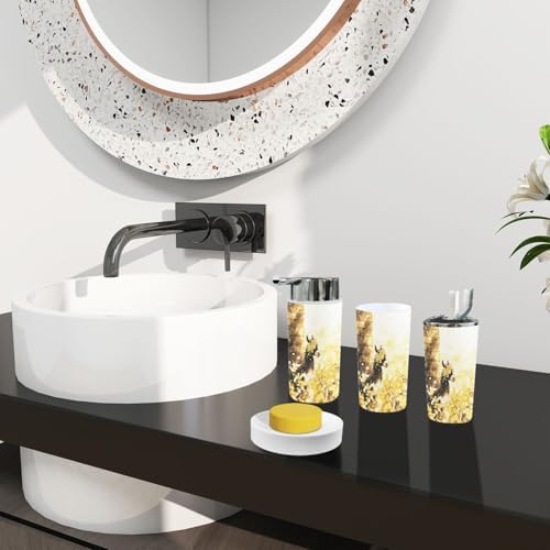 Boho Artistic Bathroom Accessory Set 6 Piece