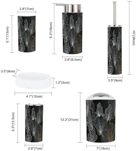 Boho Bathroom Accessory Set of 6 Pieces