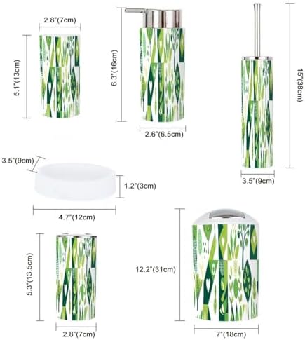 Boho Bathroom Accessory Set with 6 Pieces
