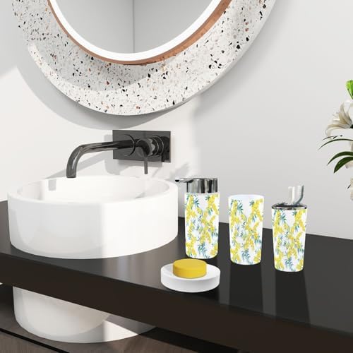 Boho Floral Bathroom Accessories Set 6 Piece
