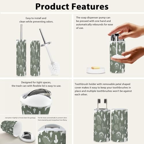 TRANQDEHOM 6-Piece Bathroom Accessory Set 1