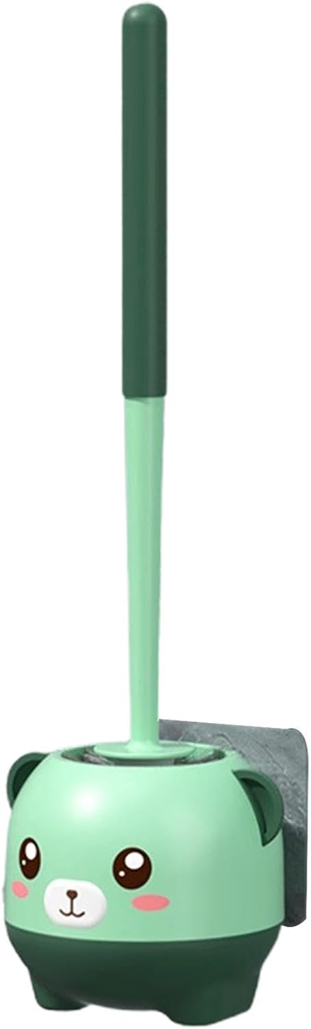 Cute Bear Toilet Brush Set with Holder 1