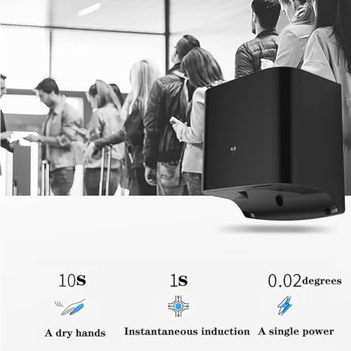TsoLay 1250W Bathroom Hand Dryer with 80ms Wind Speed and Auto Sensor