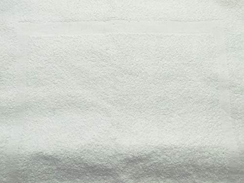 2 Pack White Bath Mats - 100 Ring-Spun Cotton 20x30 Inches