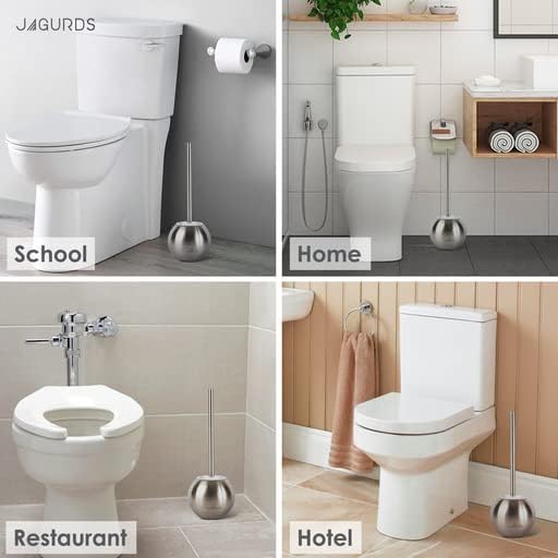Stainless Steel Toilet Brush and Holder Set 2 Pack