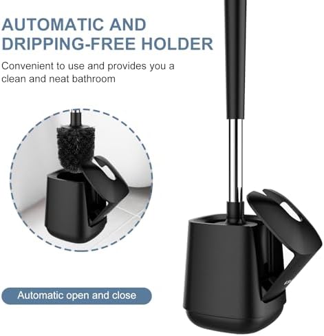 SetSail Toilet Brush with Holder and Comfortable Handle