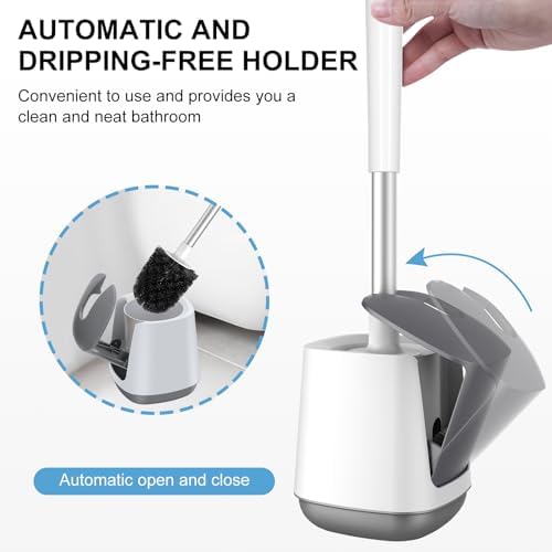 SetSail 2-in-1 Toilet Brush with Holder and Floor Scrubber