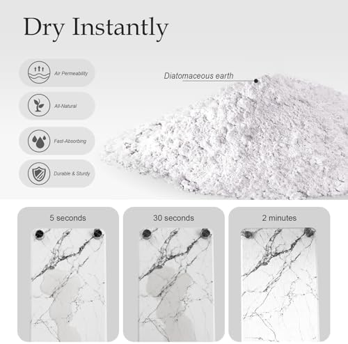 MASHDE Stone Drying Tray - 11 x 47 White Marble 1