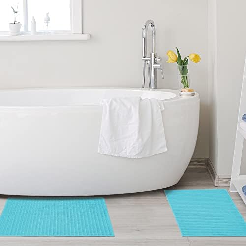 Superior Striped Bath Mats 2-Pack - Turquoise